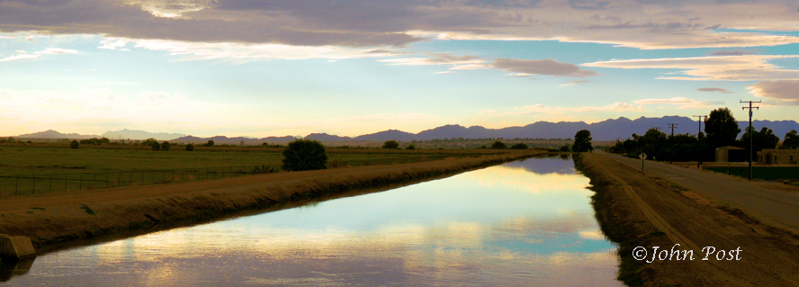 California Aqueduct Sunset Blythe
