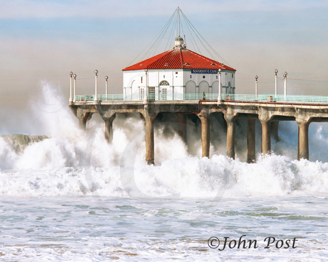 Manhattan Beach Pier Crashing Wave