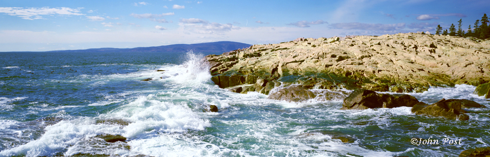 crashing waves & rock