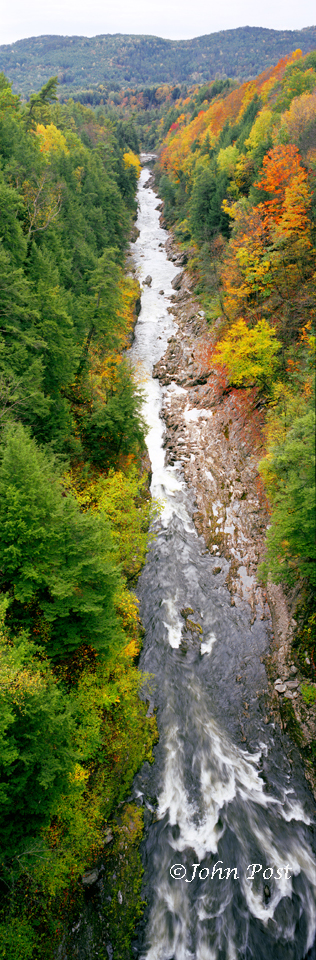 view down on river and gorge