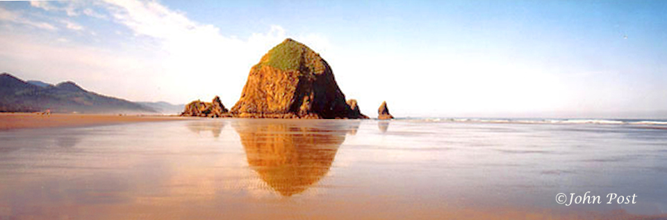 Monolith on beach