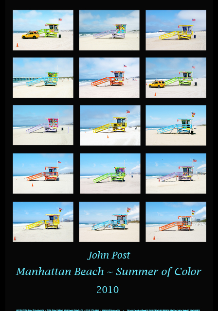 Summer of Color, painted Lifeguard tower on beach