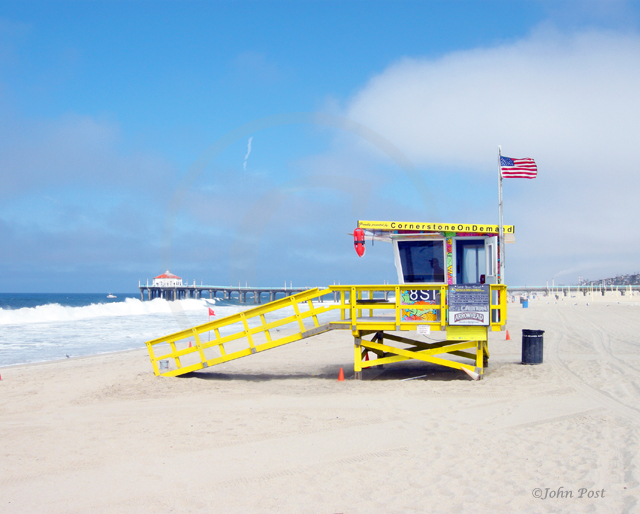 Summer of Color, painted Lifeguard tower on beach - July 2010