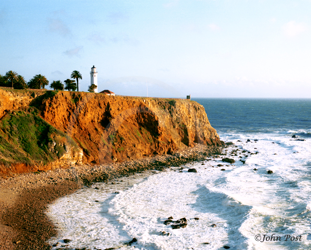 Pt Vicente Lighthouse and crashing wave