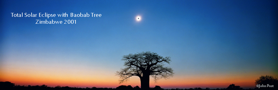 2001 Total Solar Eclipse With Baobab Tree Zimbabwe Africa (c)johnpost